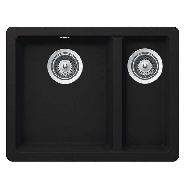 Schock Quadro One And 1/3 Bowl Onyx Black