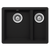 Schock Quadro One And 1/3 Bowl Onyx Black