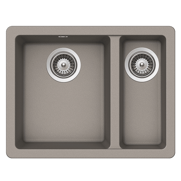 Schock Quadro One And 1/3 Bowl Concrete Grey