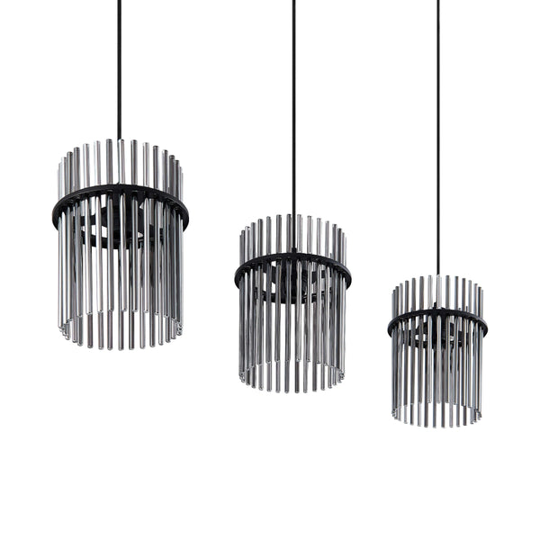 Telbix Quilo 3 Light Pendant Black