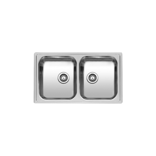 Argent Monarch 860mm Double Sink Stainless Steel