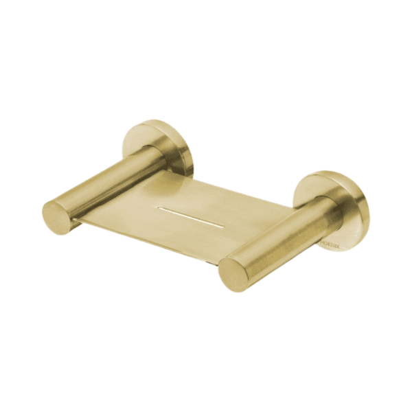 Phoenix Radii Soap Dish Round Plate Brushed Gold