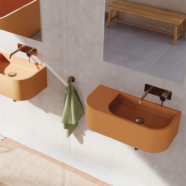 Fienza Blanca Concrete Wall Basin Tuscan