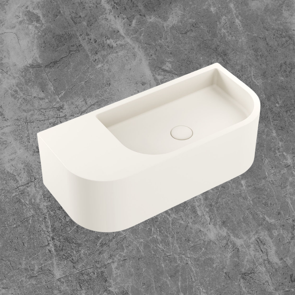 Fienza Blanca Concrete Wall Basin Warm White
