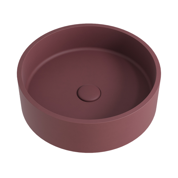 Fienza Jada Round Concrete Above Counter Basin Mulberry