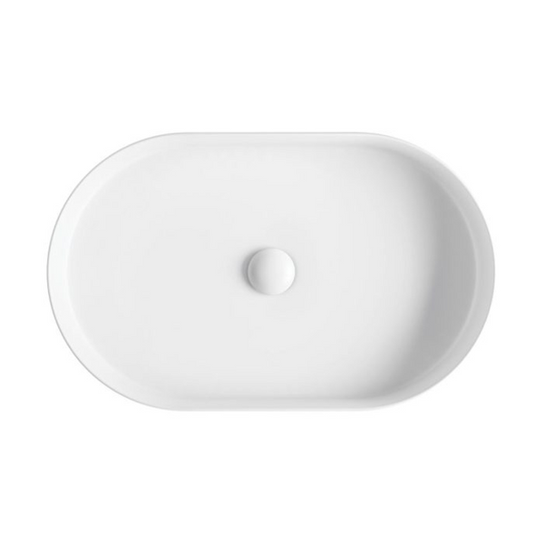 Fienza Eleanor Oval Above Counter Fluted Basin Matte White