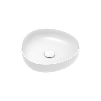 Fienza Pebble Small Above Counter Basin Matte White