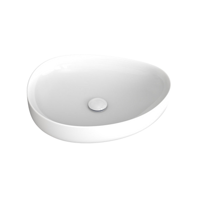 Fienza Pebble Medium Above Counter Basin Gloss White