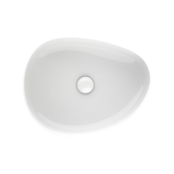 Fienza Pebble Medium Above Counter Basin Gloss White