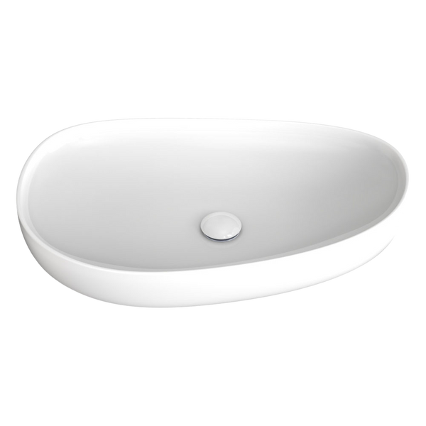 Fienza Pebble Large Above Counter Basin Gloss White