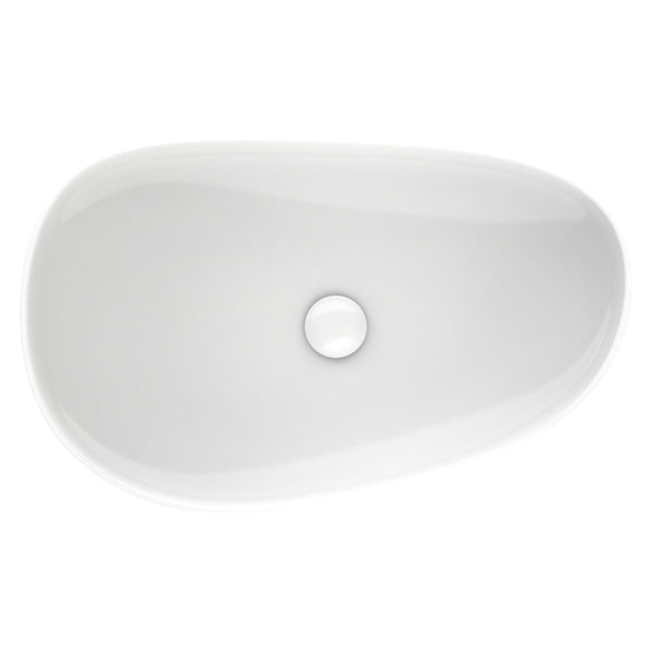 Fienza Pebble Large Above Counter Basin Gloss White