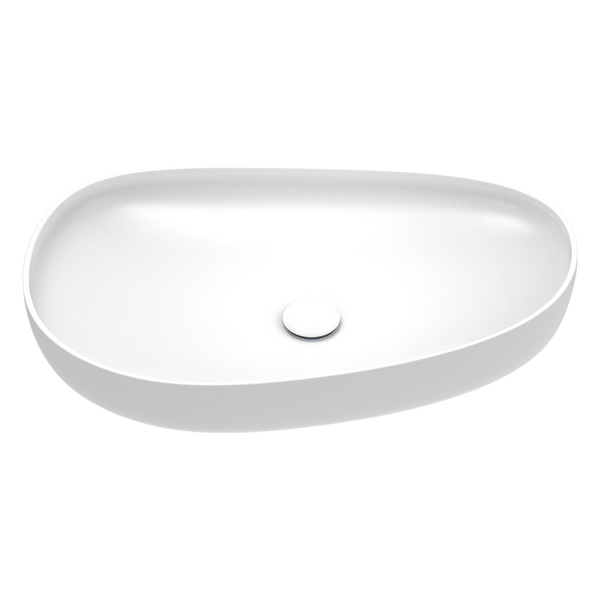 Fienza Pebble Large Above Counter Basin Matte White