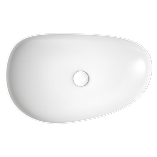 Fienza Pebble Large Above Counter Basin Matte White