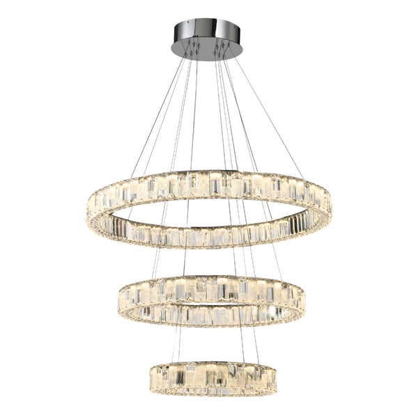 Telbix Rias 3 Tier Pendant Chrome