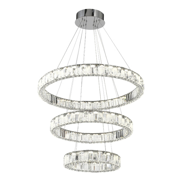 Telbix Rias 3 Tier Pendant Chrome