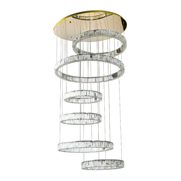 Telbix Rias 6 Tier Pendant Gold