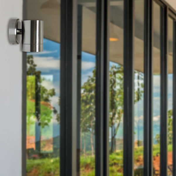 Telbix Riva Ex1 Wall Light Stainless Steel