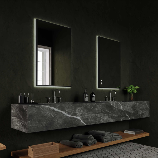 Remer R-Series Bespoke LED Mirror 900mm Manhattan Black