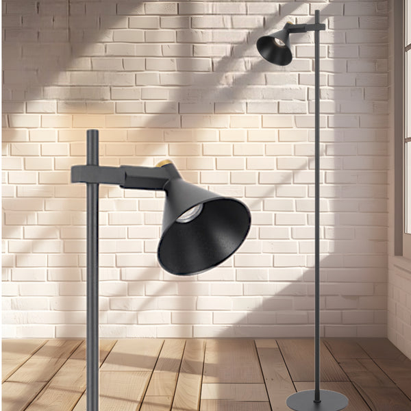 Telbix Rosner Floor Lamp Black
