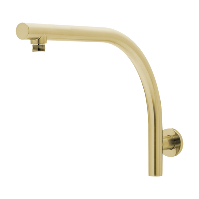 Rush High-Rise Shower Arm Brushed Gold
