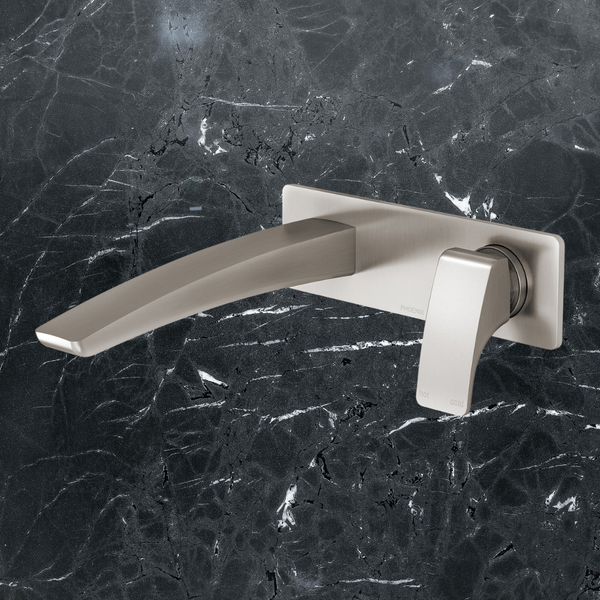 Phoenix Rush Wall Bath Mixer Set 180mm Brushed Nickel