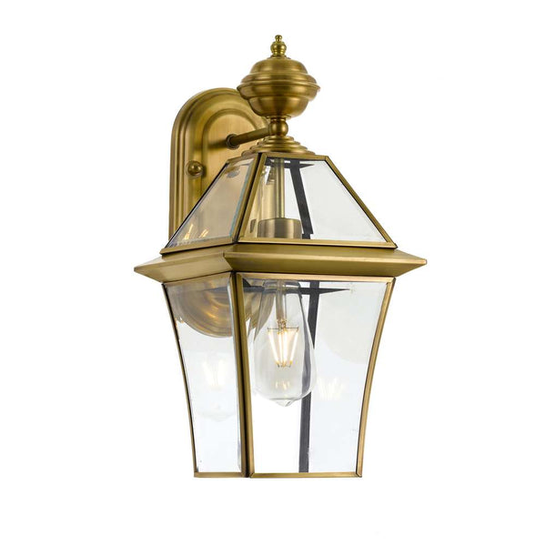 Telbix Rye 20 Solid Brass Exterior Wall Light Brass