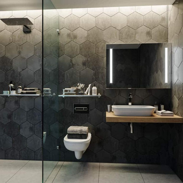 Remer Amber LED Shaving Cabinet 900mm