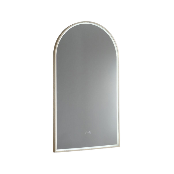 Remer Arch LED Mirror 500mm Baltic Brass