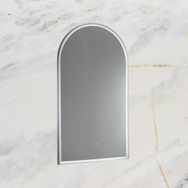 Remer Arch LED Mirror 500mm Brits Nickel