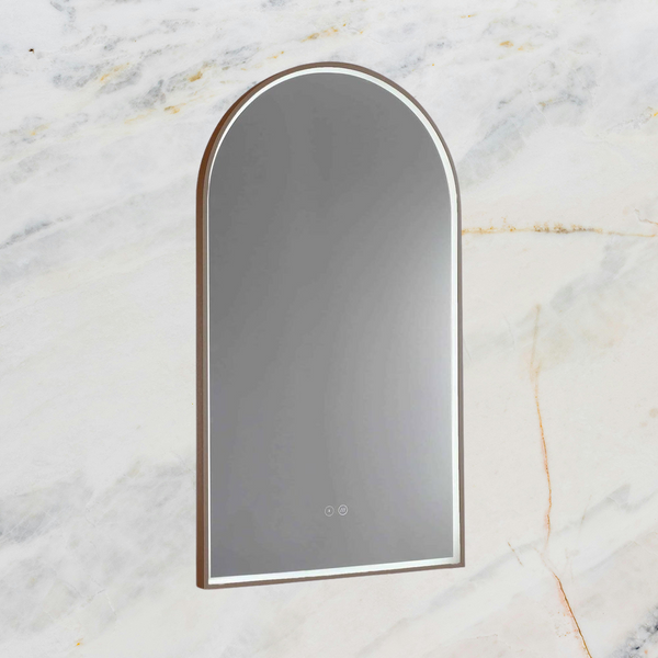Remer Arch LED Mirror 500mm Cuban Bronze