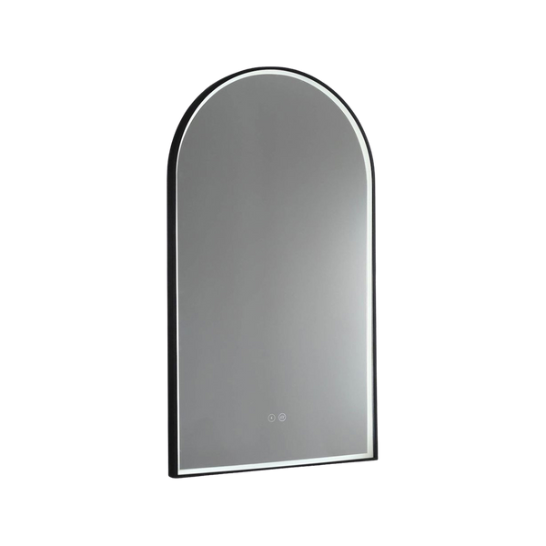 Remer Arch LED Mirror 500mm Manhattan Black