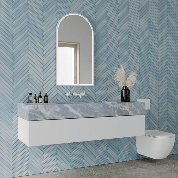 Remer Arch LED Mirror 500mm Milano White