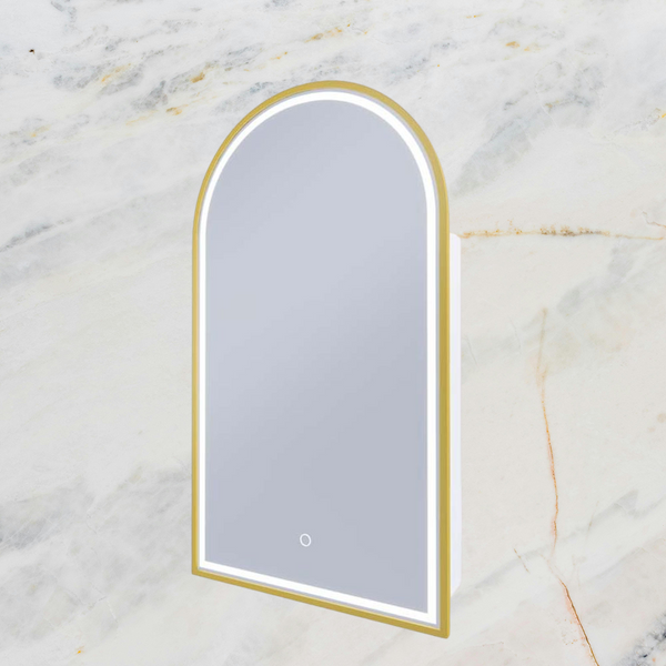 Remer Blanca LED Shaving Cabinet Nordic Gold
