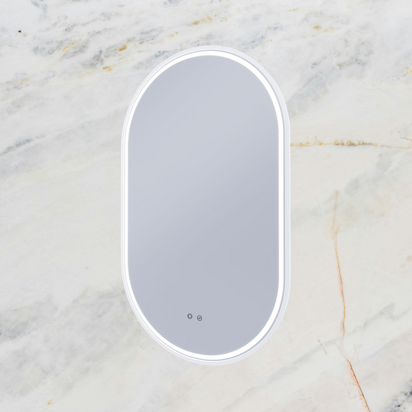 Remer Capsule LED Shaving Cabinet Milano White