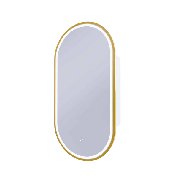 Remer Capsule LED Shaving Cabinet Nordic Gold
