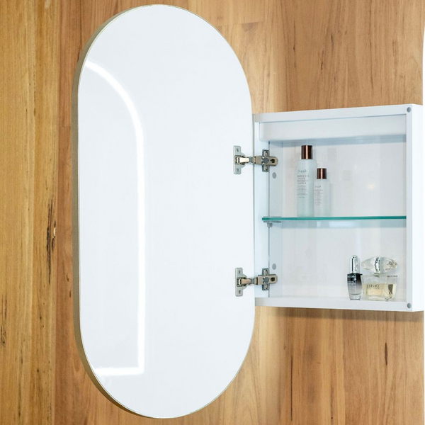 Remer Capsule LED Shaving Cabinet Manhattan Black