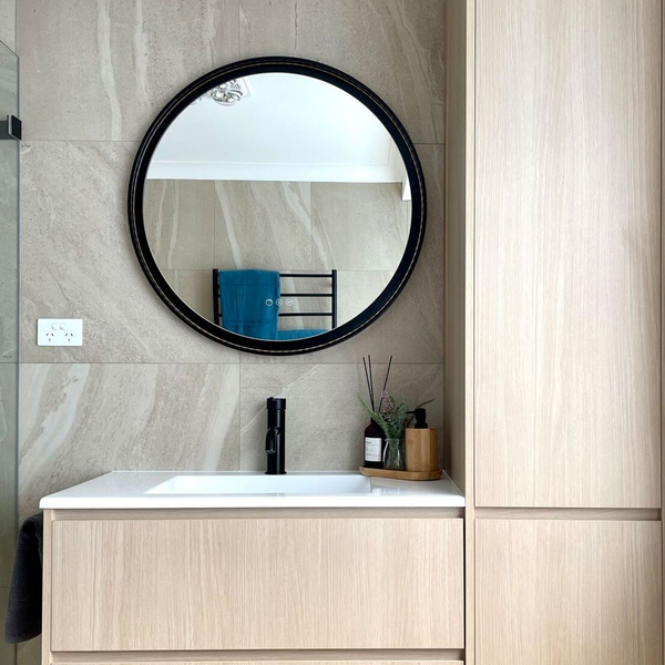 Remer Eclipse LED Mirror 600mm Manhattan Black