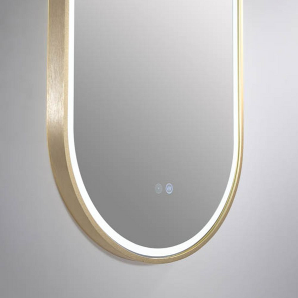 Remer Gatsby LED Mirror 600mm Baltic Brass