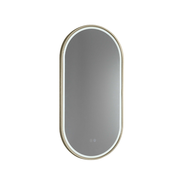 Remer Gatsby LED Mirror 450mm Baltic Brass