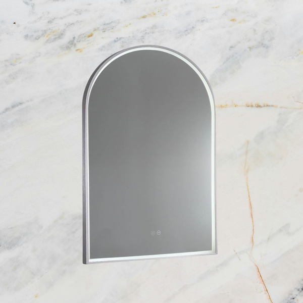 Remer Great Arch LED Mirror 700mm Brits Nickel