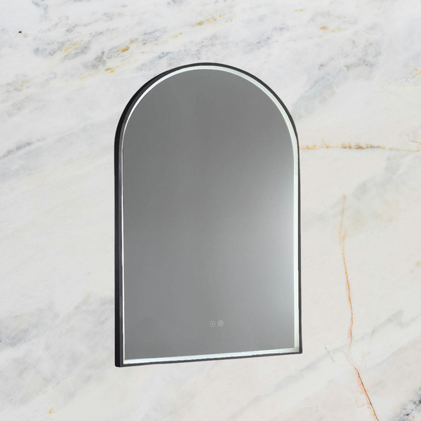 Remer Great Arch LED Mirror 700mm Manhattan Black