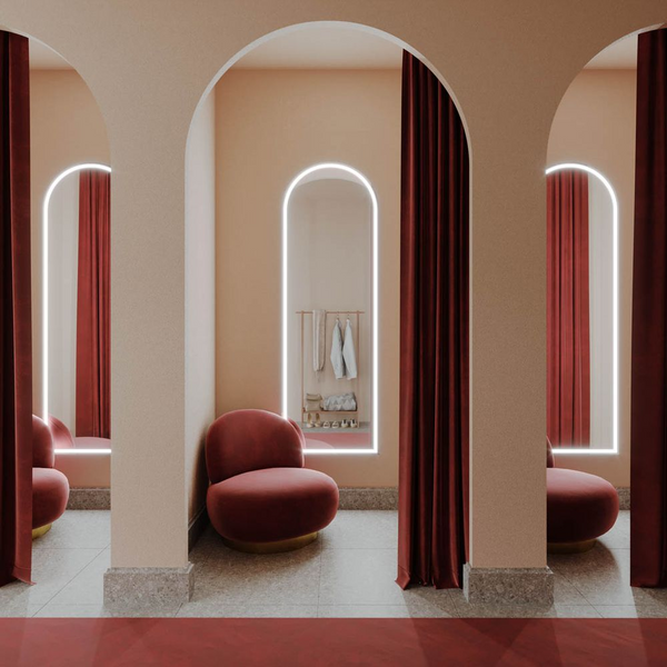 Remer Great Great Arch LED Mirror 1800mm Milano White