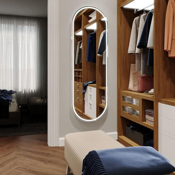 Remer Great Great Gatsby LED Mirror 1800mm Milano White