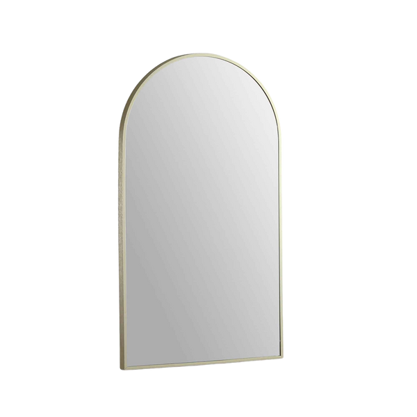 Remer Modern Arch Wall Mirror 510mm Baltic Brass