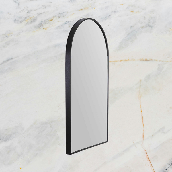 Remer Modern Arch Wall Mirror 510mm Manhattan Black