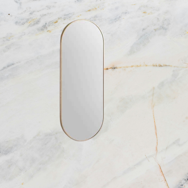 Remer Modern Oblong Mirror 1210mm Baltic Brass