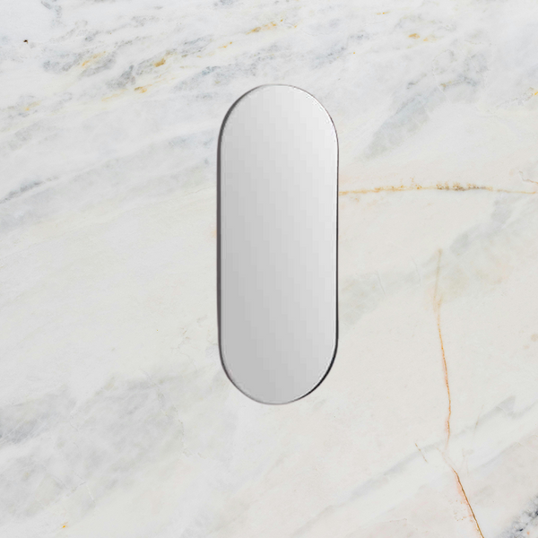 Remer Modern Oblong Mirror 1210mm Brits Nickel