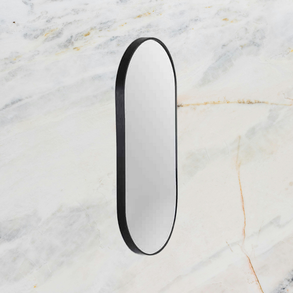 Remer Modern Oblong Mirror 1210mm Manhattan Black