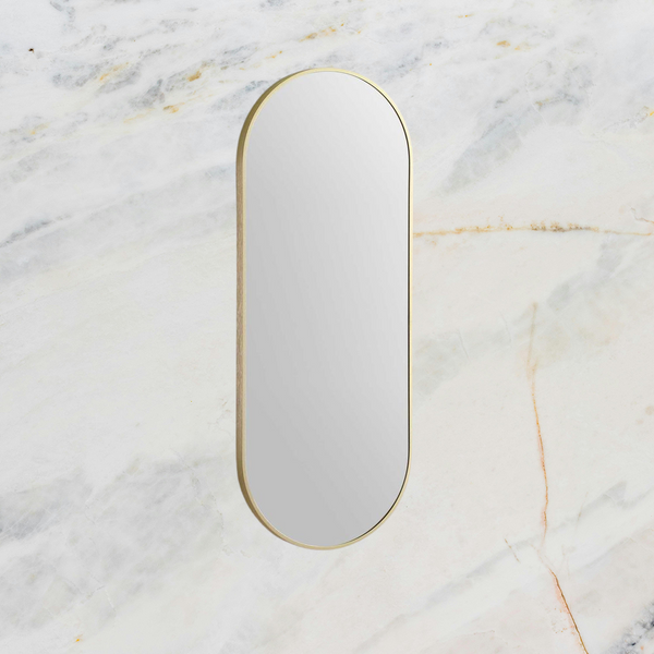 Remer Modern Oblong Mirror 1210mm Nordic Gold