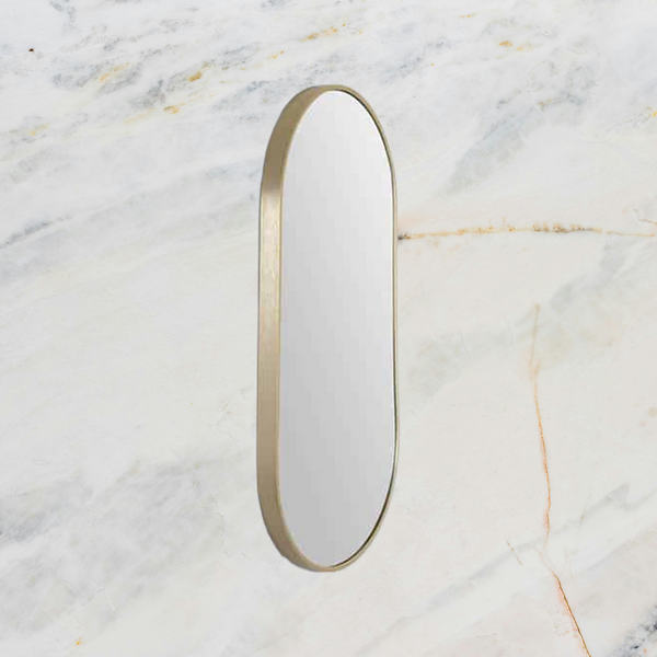 Remer Modern Oblong Mirror 910mm Baltic Brass